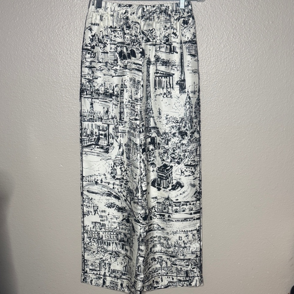 Dior Monochrome Graphic Print Pants Women’s Size 4